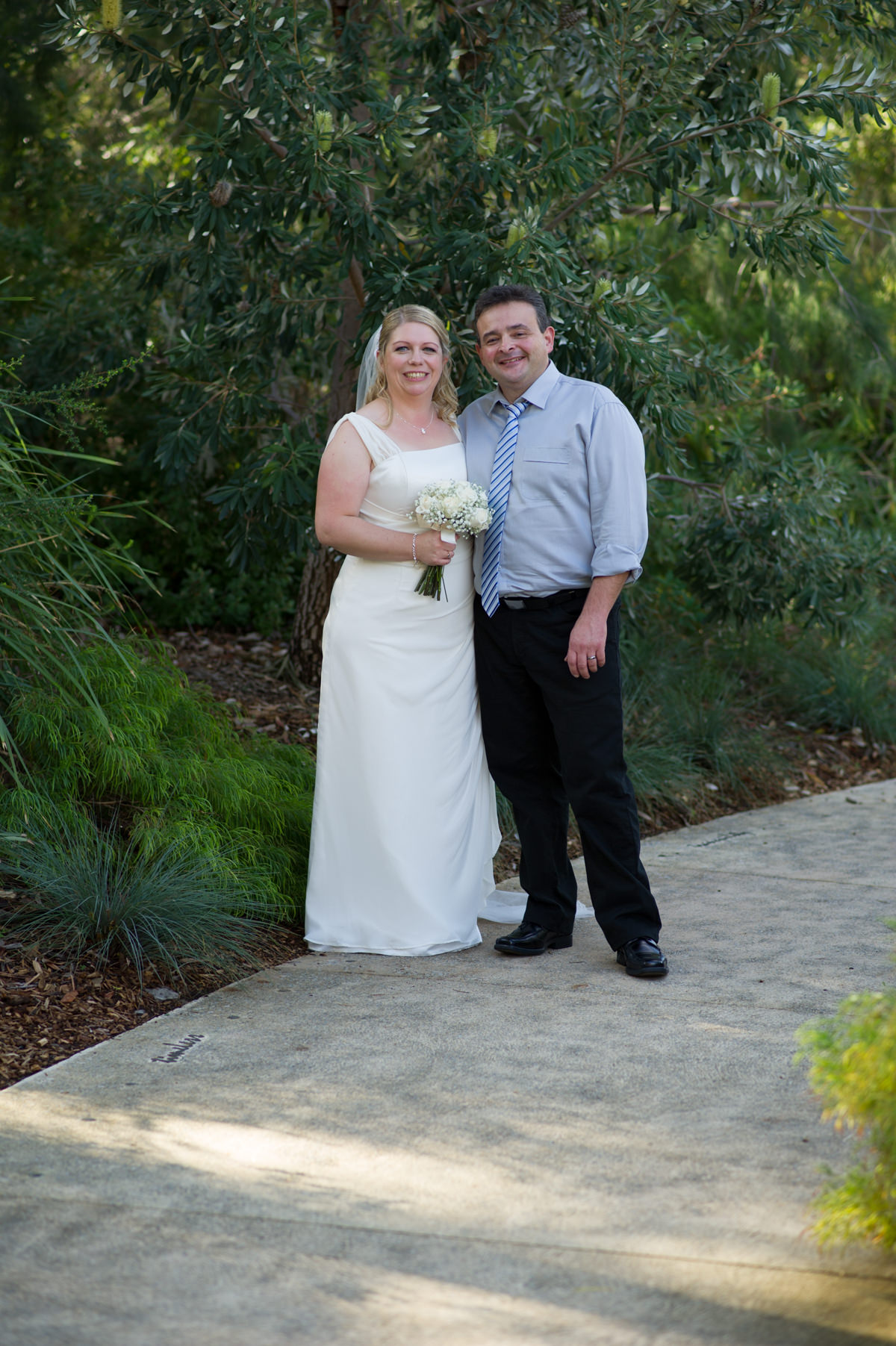 Bride and groom at King's Park, Perth