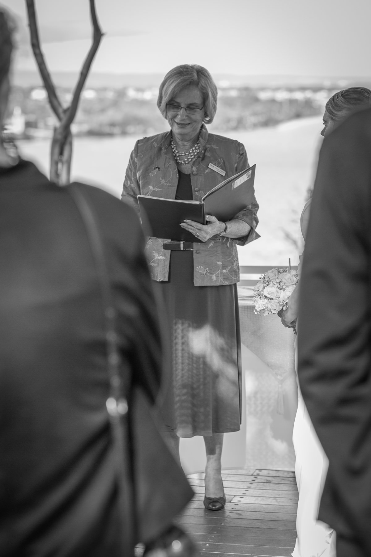 Black and white photo of Susan Tomasz celebrant at King's Park