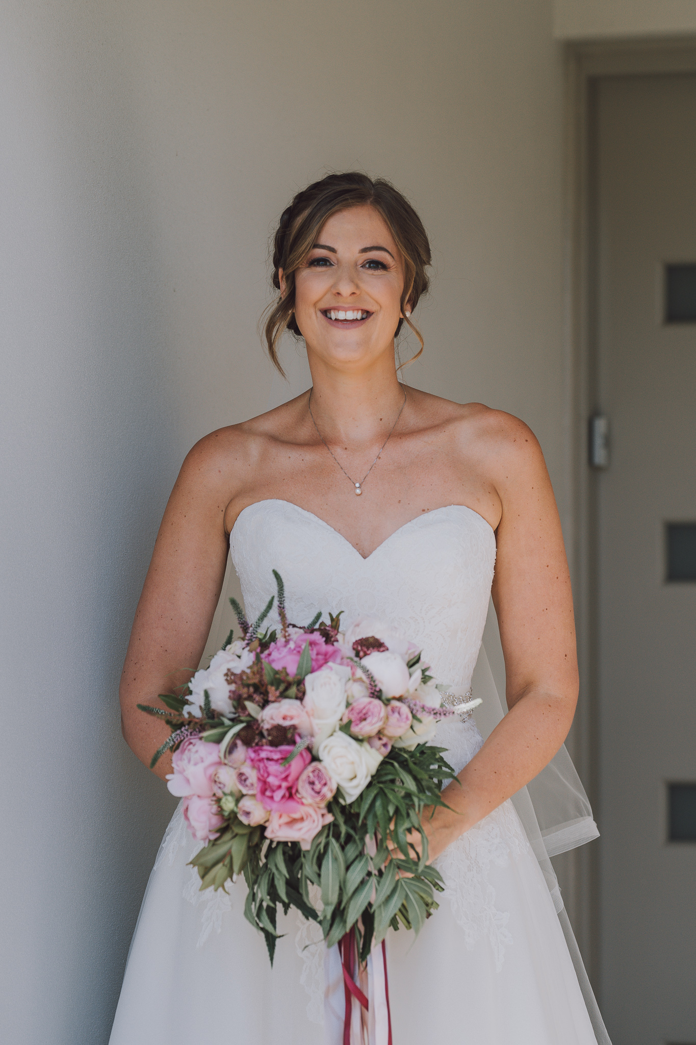 portrait of bride before she leaves