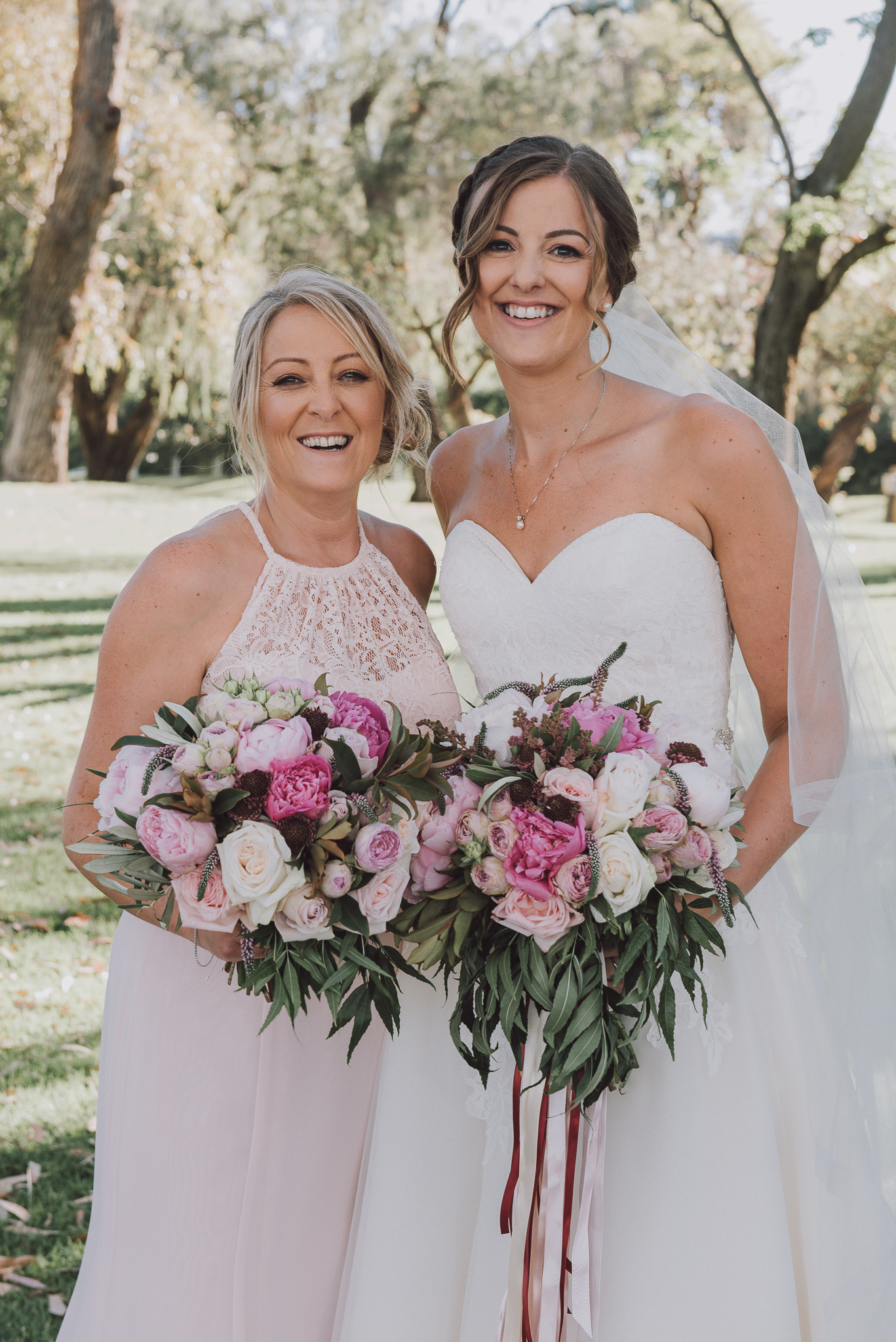 bride and her matron of honour