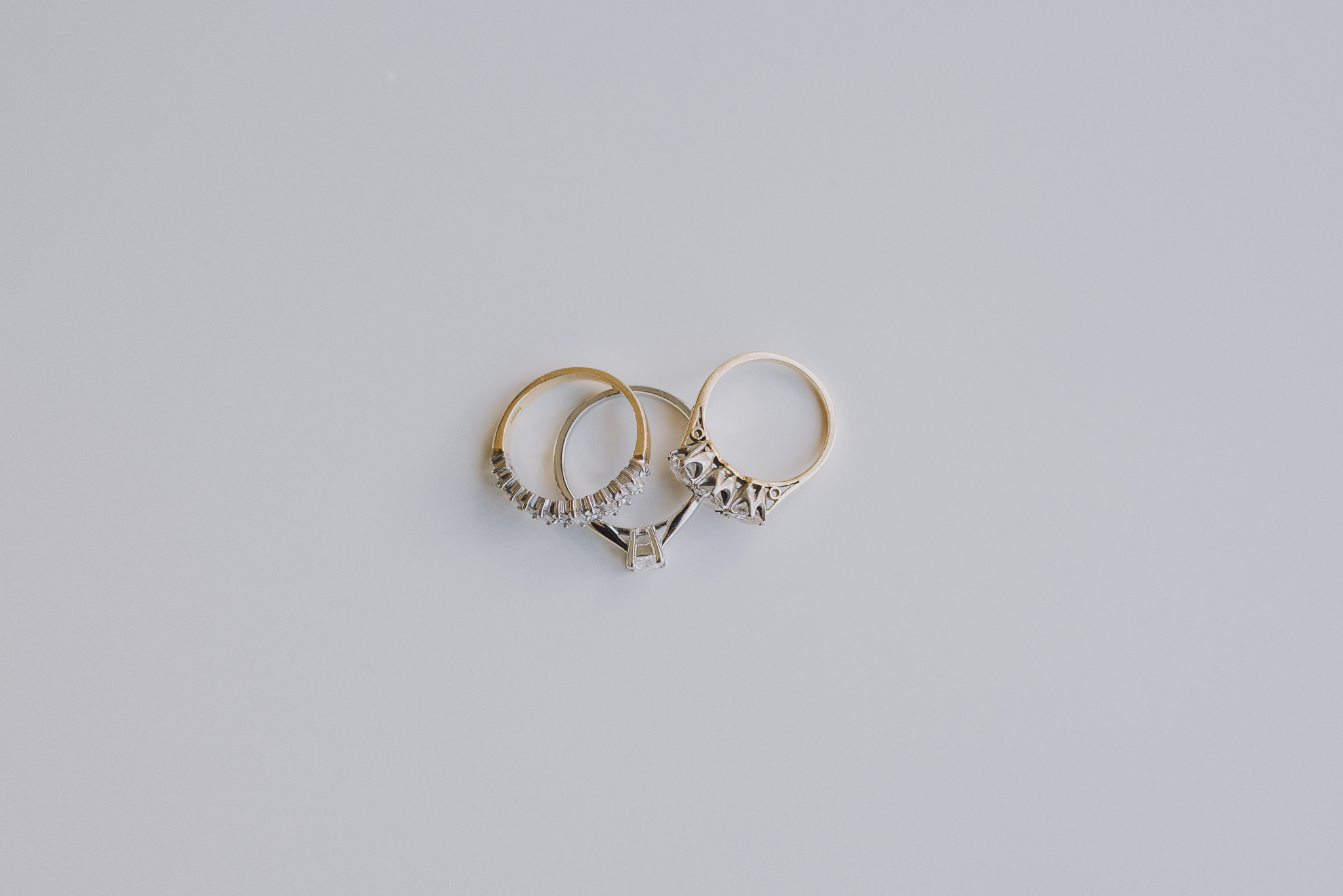 close up of wedding rings