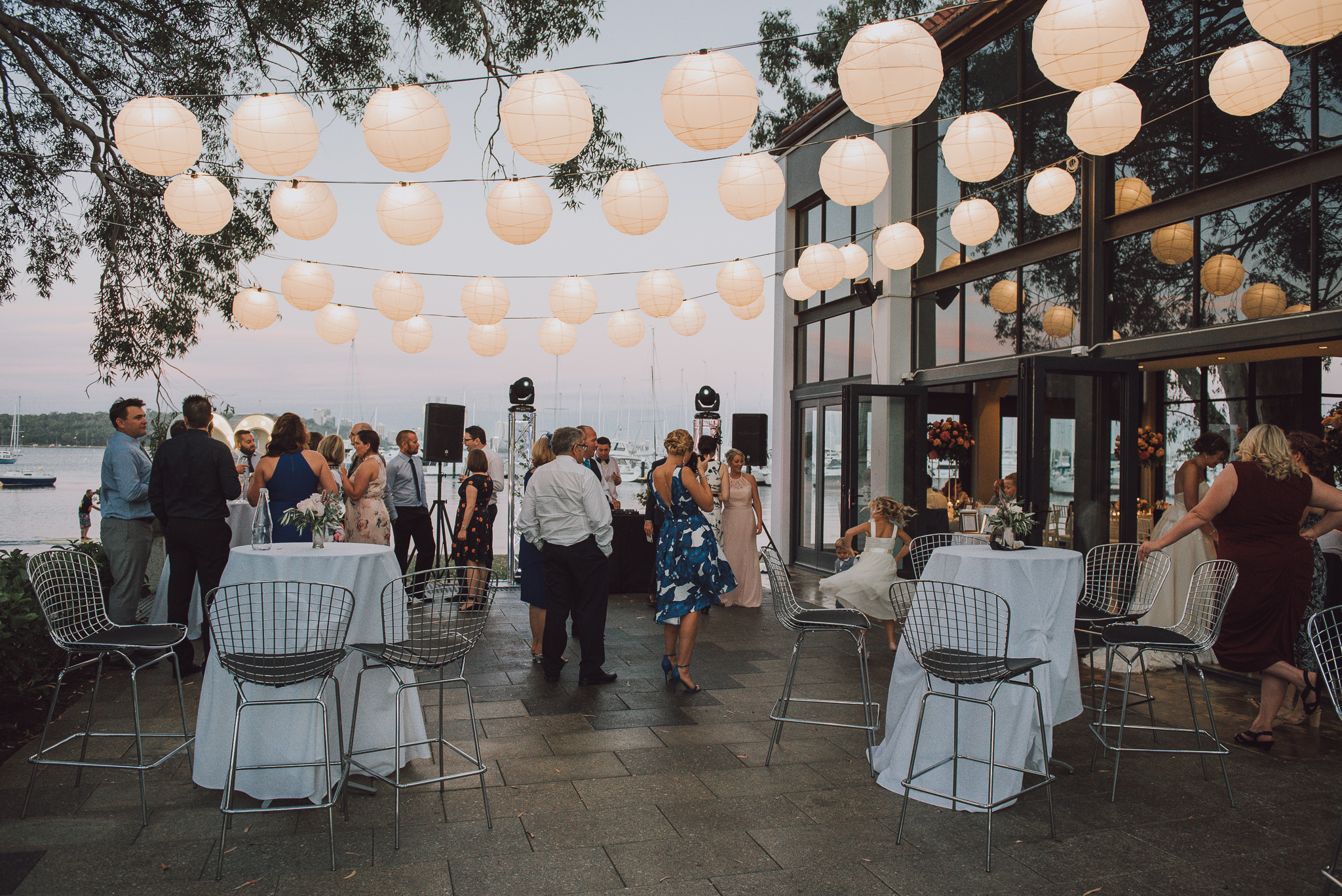 Matilda Bay restaurant at sunset for wedding reception