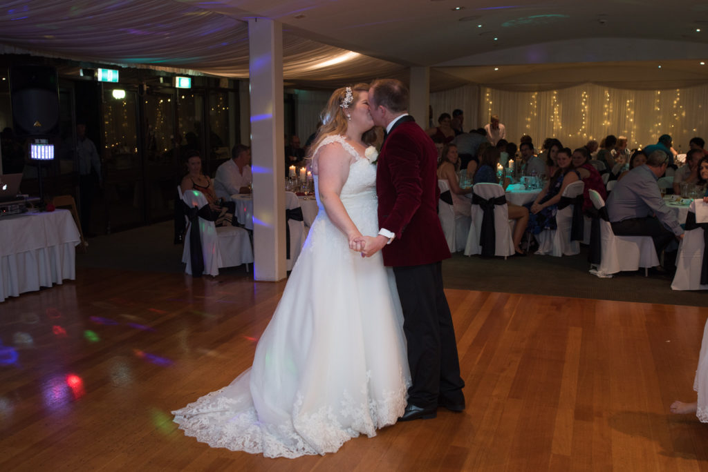 bride and groom on the dance floor
